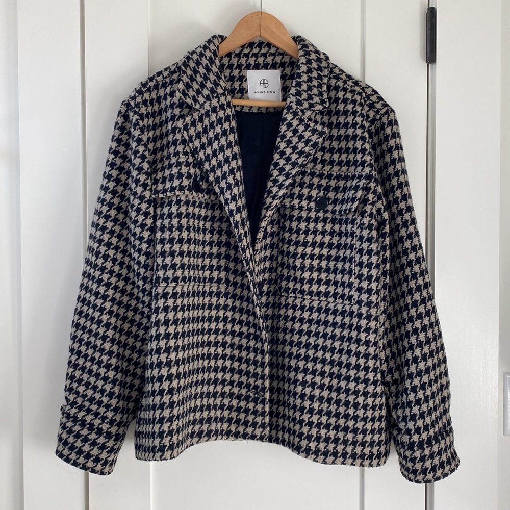 Anine Bing houndstooth Flynn jacket size Small